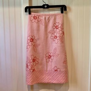 Eddie Bauer A-line Floral Linen Skirt